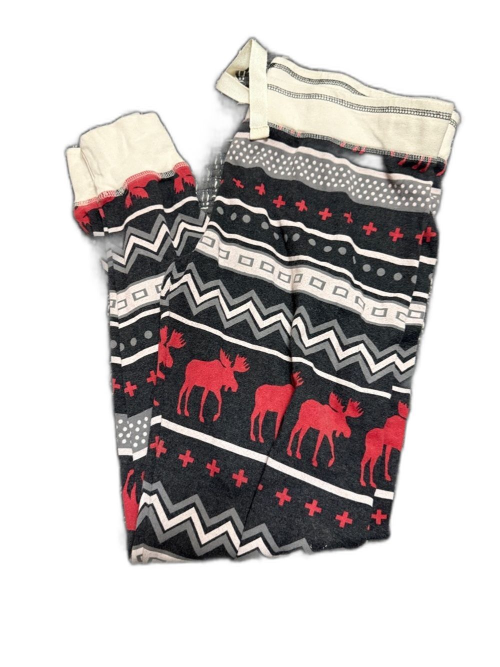 Lazy One Black, Red & White Moose Print Pajama Pants